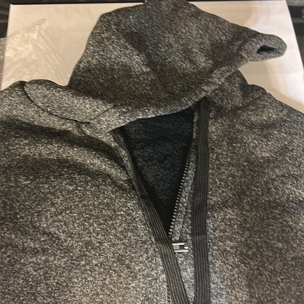 Blue Rag NWT zipper Hoodie Small color black marbled very warm interior - Picture 7 of 7